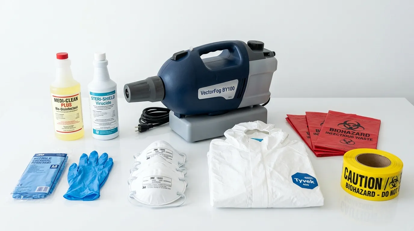 Professional biohazard remediation crew working in Saint Francis